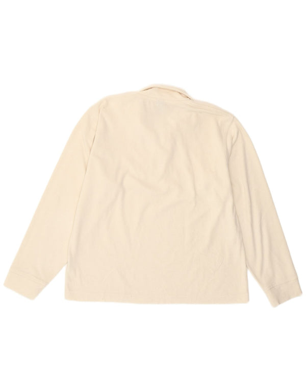 Reebok Fleece Jumper med lynlås til kvinder UK 18 XL Hvid polyester