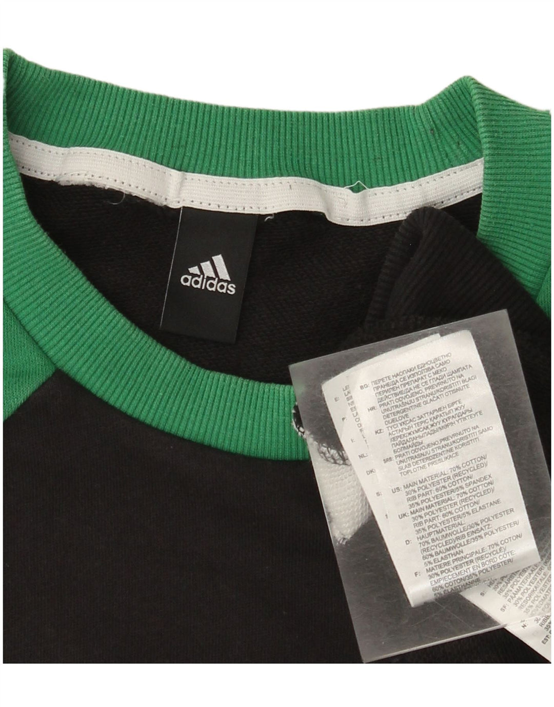 Adidas Sweatshirt til mænd Medium Sort Colourblock Bomuld