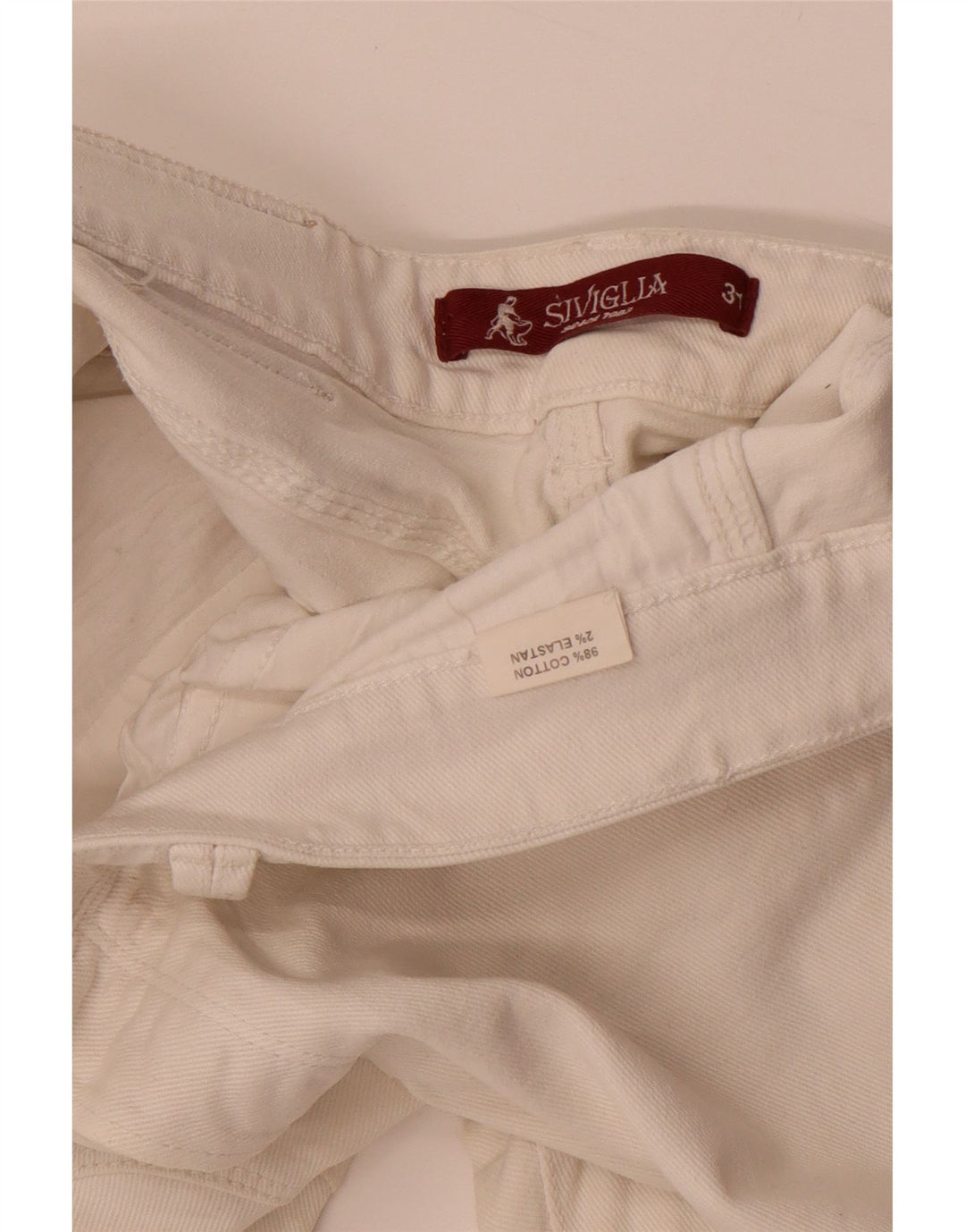 SIVIGLIA Straight jeans til mænd W31 L32 Hvid bomuld