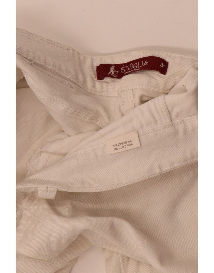 SIVIGLIA Straight jeans til mænd W31 L32 Hvid bomuld