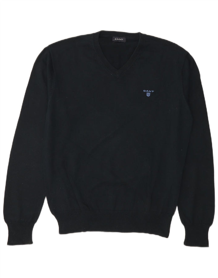 GANT Herre V-hals sweater Medium marineblå bomuld