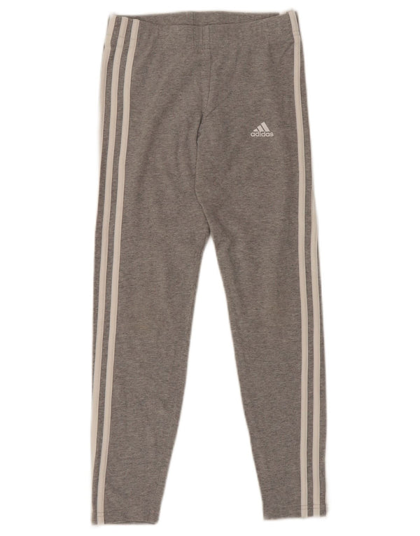 Adidas Pige Leggings 11-12 År Grå Bomuld