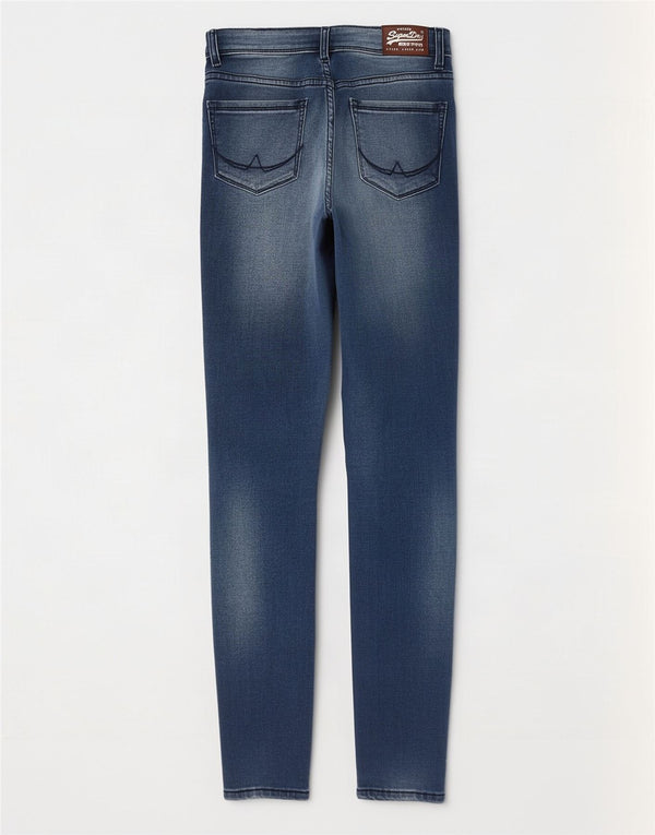 Superdry Alexia Jegging Jeans til kvinder W27 L32 blå bomuld