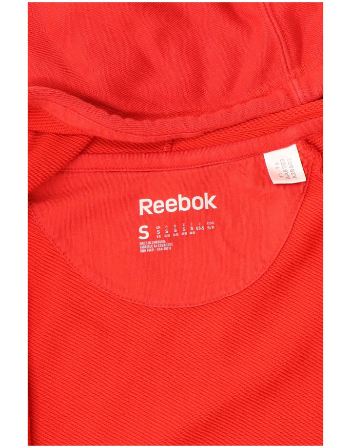 Reebok hættetrøje til kvinder med lynlås UK 10 Lille rød
