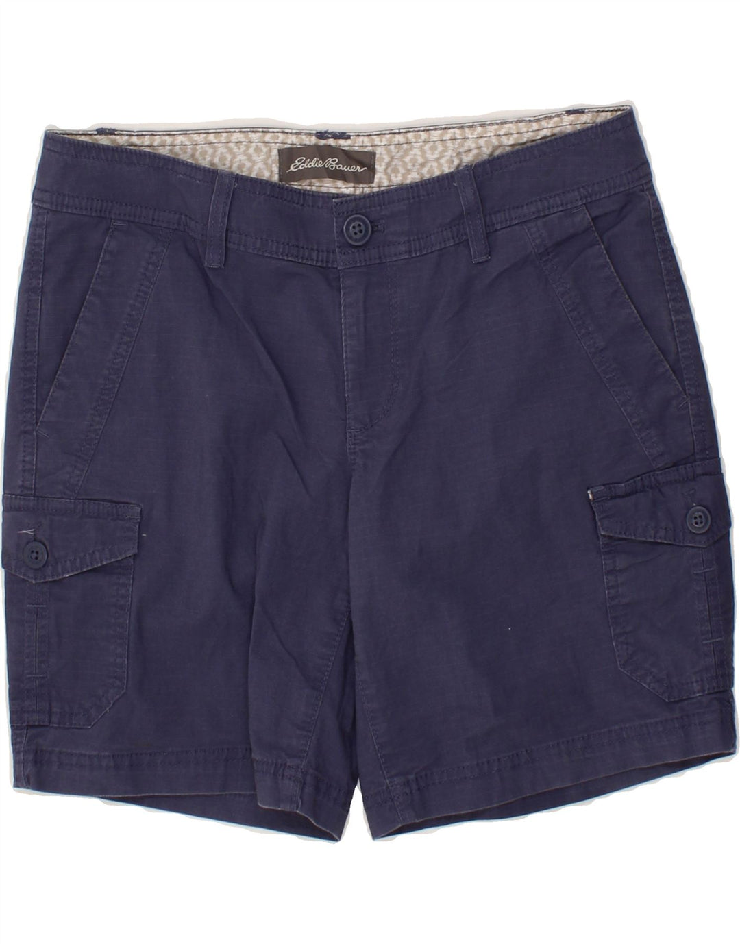 EDDIE BAUER Womens Cargo Shorts US 4 Small W30  Navy Blue Cotton Vintage Eddie Bauer and Second-Hand Eddie Bauer from Messina Hembry 