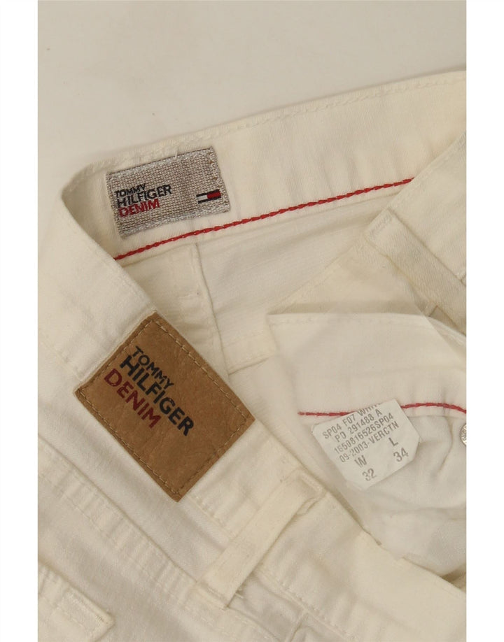 Tommy Hilfiger Dame Flared Jeans W32 L30 Off White Bomuld