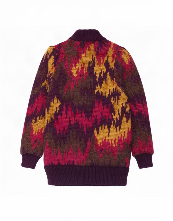 EXE kvinders abstrakt mønster cardigan sweater UK 16 Large Multicolor