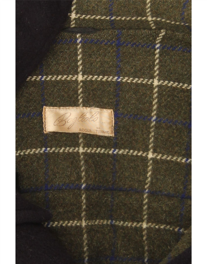 Vintage Herre Hooded Duffel Coat UK 40 Large Navy Blue