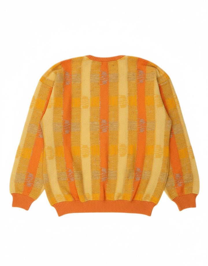 Boxer trøje med rund hals til mænd mellem gul stribet bomuld