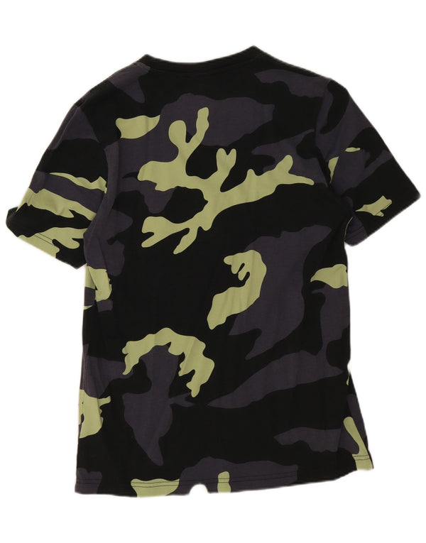 Adidas Herre grafisk T-shirt Top Lille marineblå Camouflage Bomuld