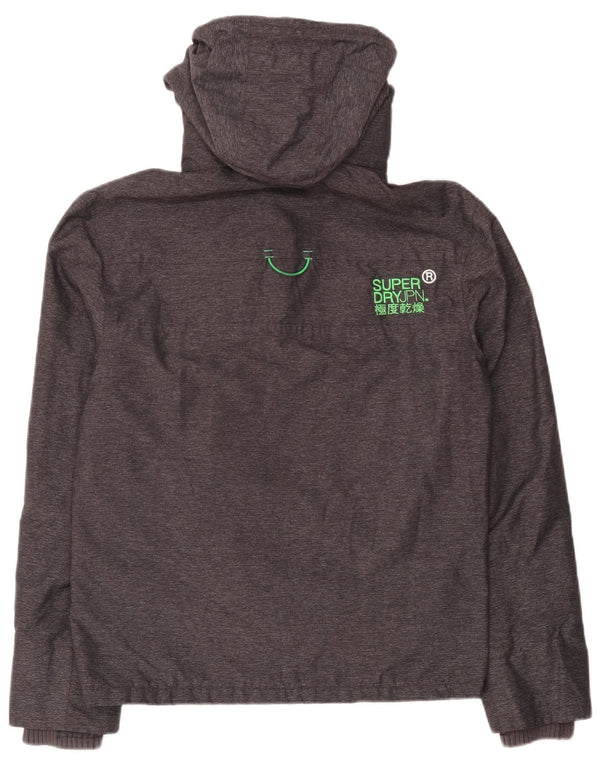 Superdry Windcheater Windbreaker Jacket UK 38 Medium Grey Flecked