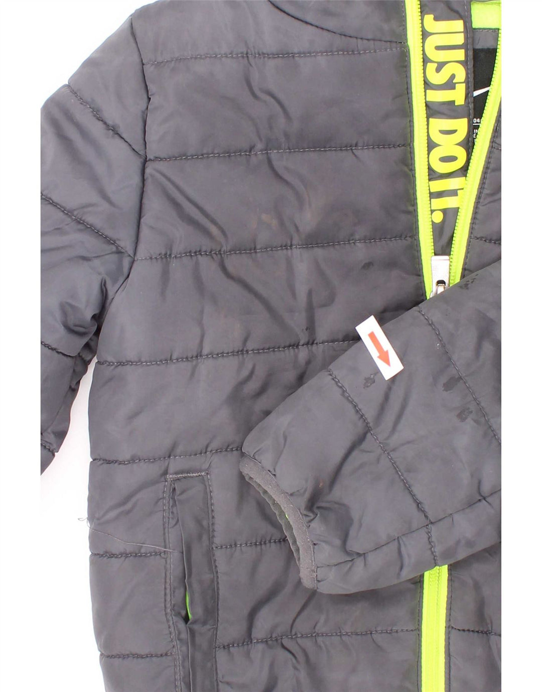 Nike drenge hættepolstret jakke 3-4 år grå polyester