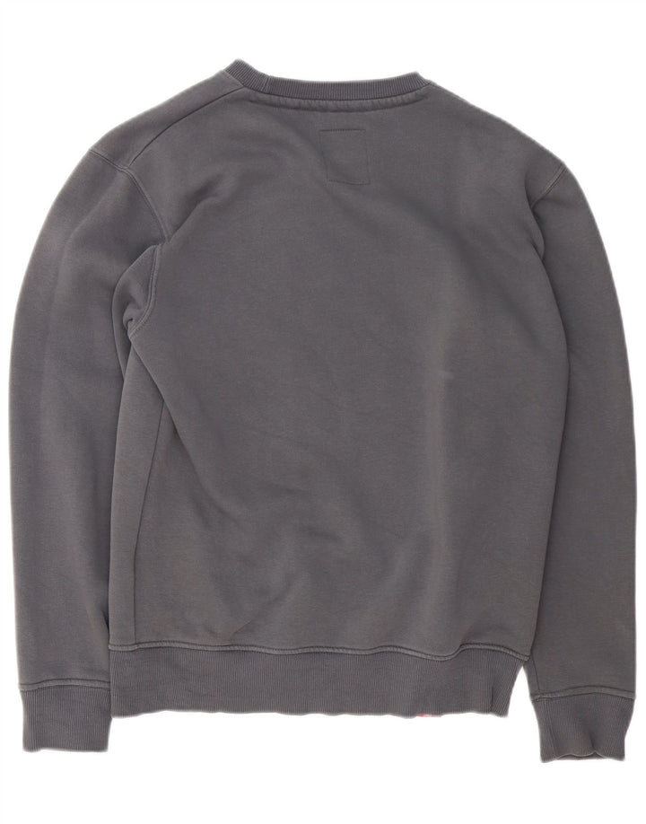 Alpha Industries Grafisk sweatshirt til mænd, lille grå bomuld