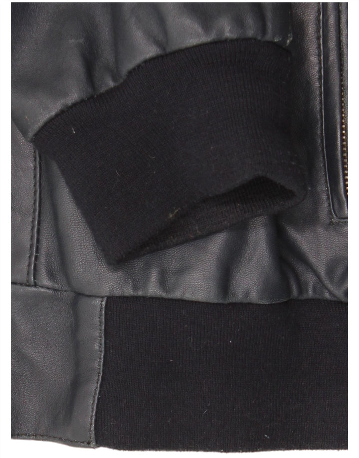 Conbipel Herre Bomber Læderjakke IT 56 2XL Navy Blue