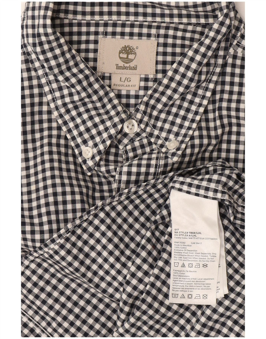Timberland Herre Regular Fit skjorte Stor marineblå Gingham bomuld