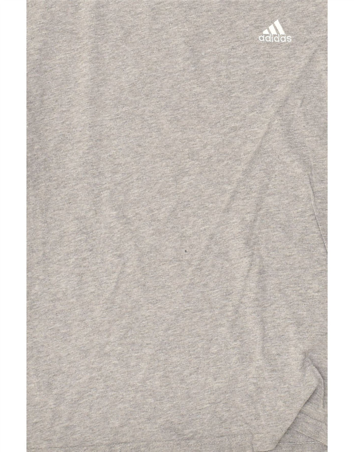 ADIDAS Womens T-Shirt Top UK 10 Small Grey Cotton | Vintage Adidas | Thrift | Second-Hand Adidas | Used Clothing | Messina Hembry 