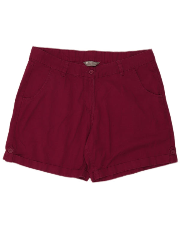Mountain Warehouse Womens Loose Fit Shorts UK 16 Large W34 Maroon Cotton