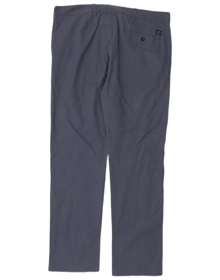 Marks & Spencer Straight Chino-bukser til mænd W38 L33 Blå bomuld