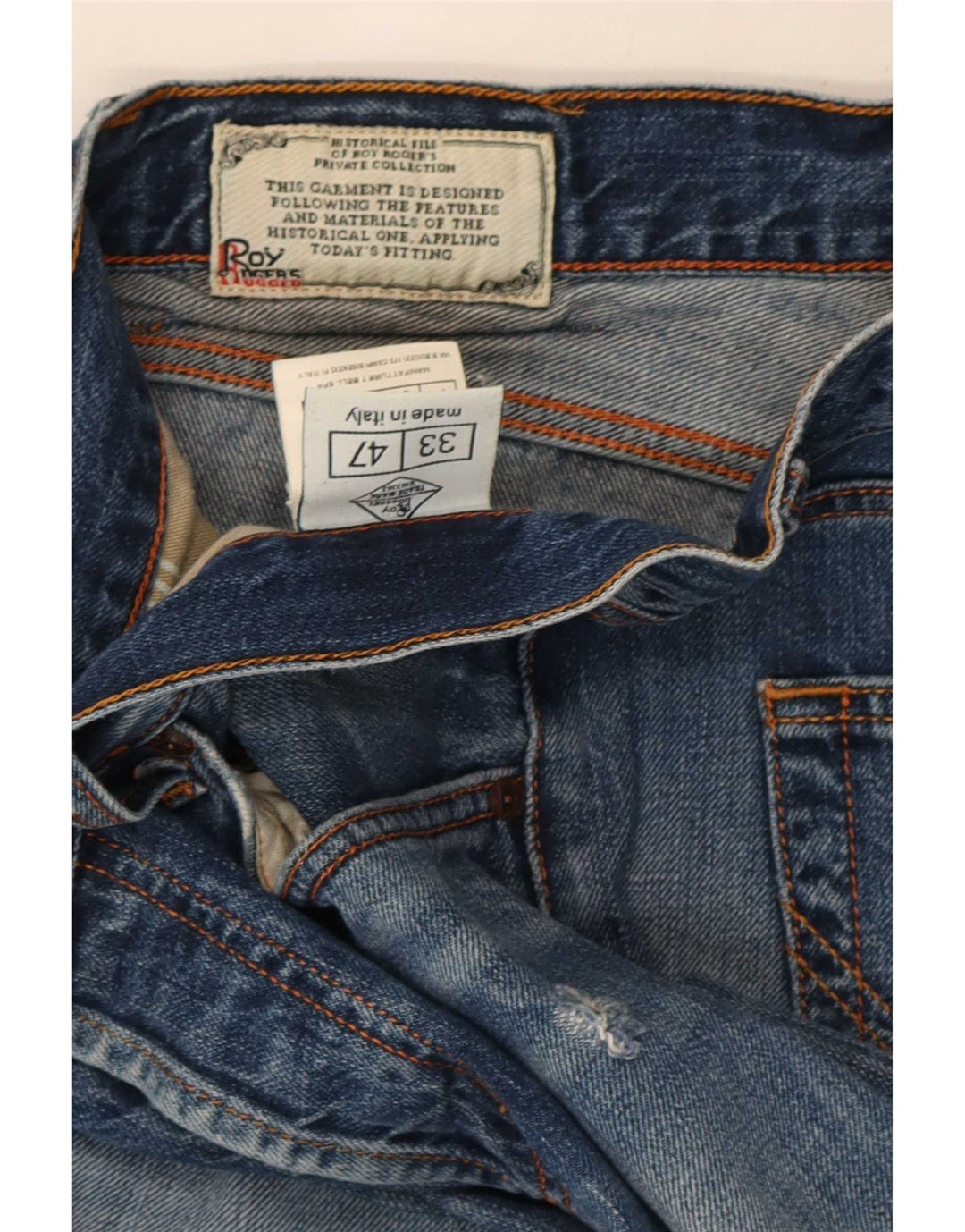Roy Rogers Herre Slim Jeans IT 47 Medium W33 L33 Blå Bomuld