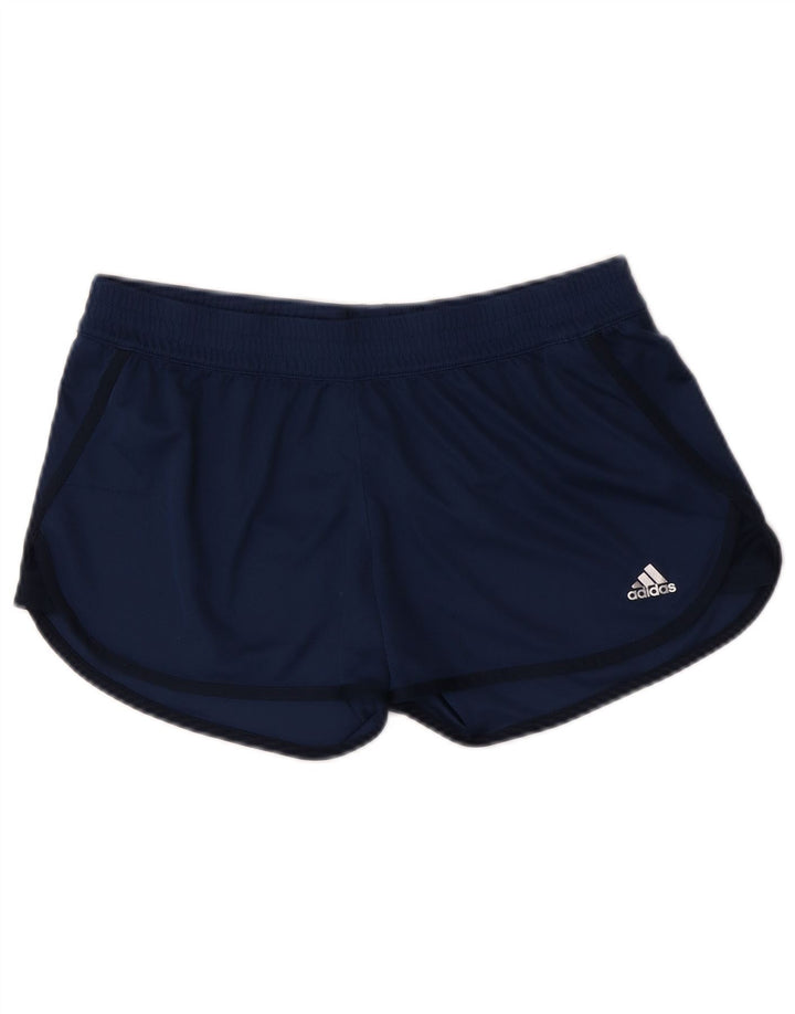 Adidas Womens Climalite Sportshorts UK 12/14 Medium Navy Blue Polyester