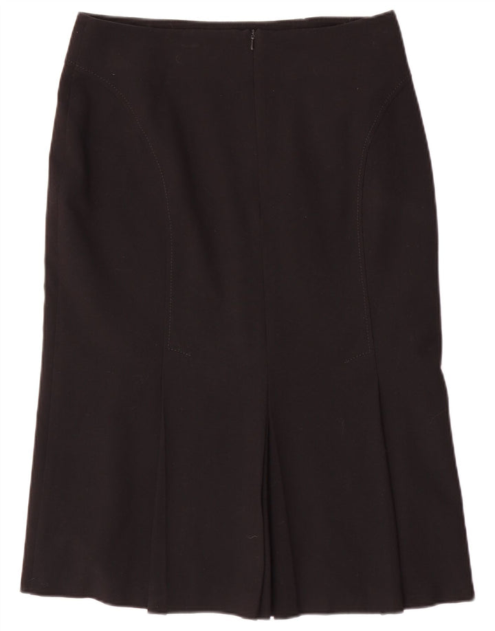 Marks & Spencer lige nederdel til kvinder UK 12 Medium W30 Sort polyester