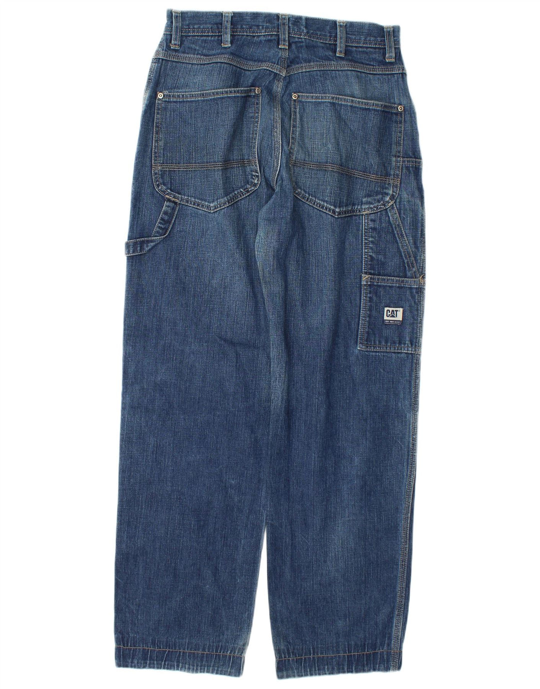 Caterpillar Herre Cargo Straight Jeans W28 L31 Blå Bomuld