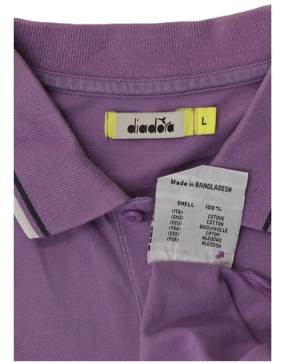 Diadora herre poloskjorte stor lilla bomuld