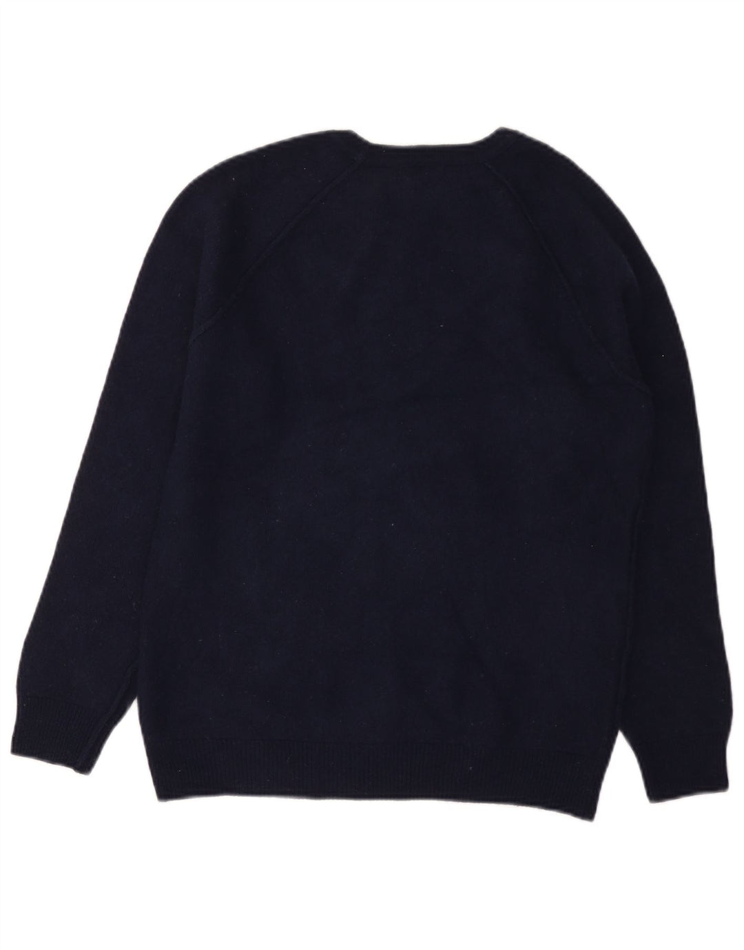 Benetton dame sweater med rund hals DK 14 Medium marineblå uld
