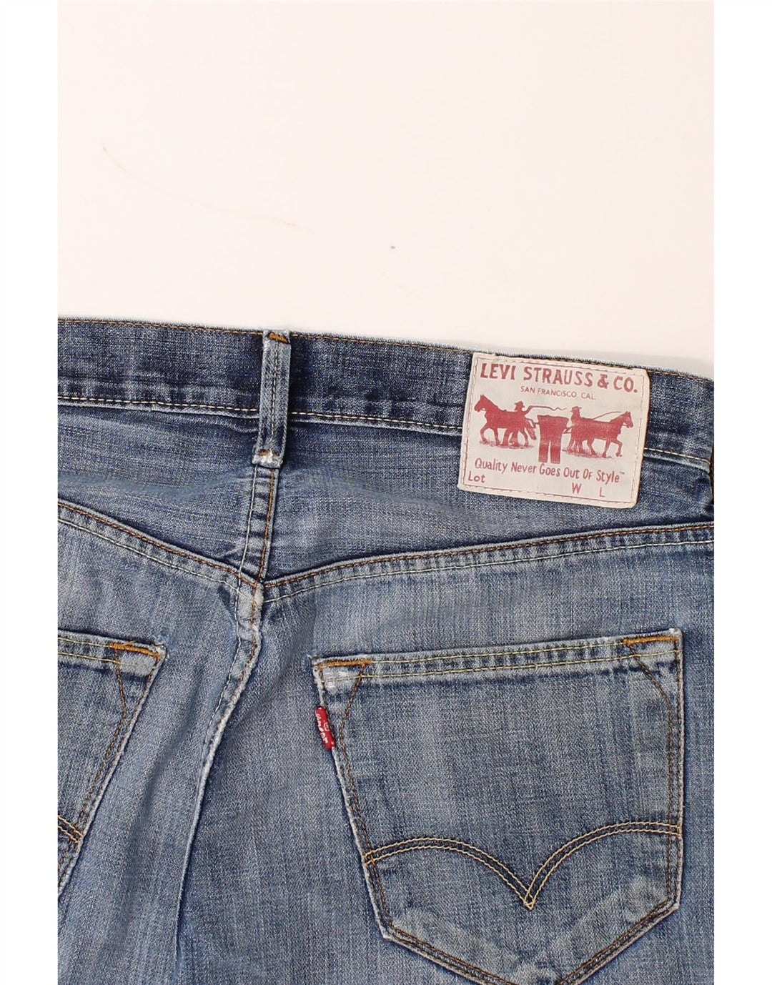 LEVI'S Mens Denim Shorts W30 Medium Blue Cotton Vintage Levi's and Second-Hand Levi's from Messina Hembry 