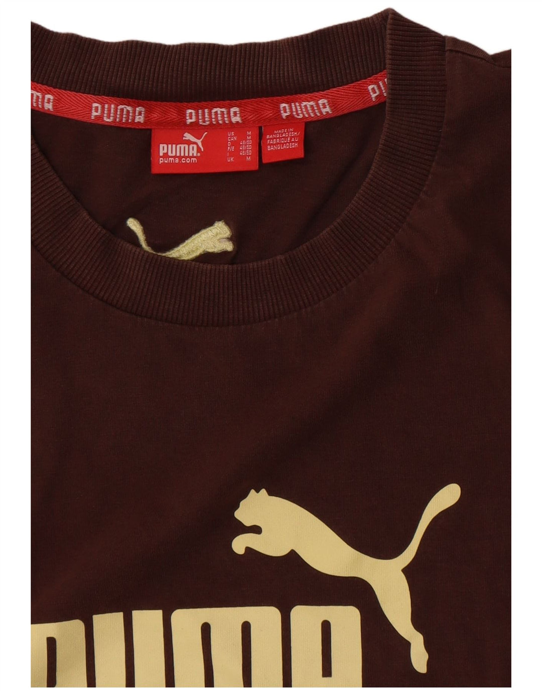 Puma Herre Grafisk T-Shirt Top Medium Brun
