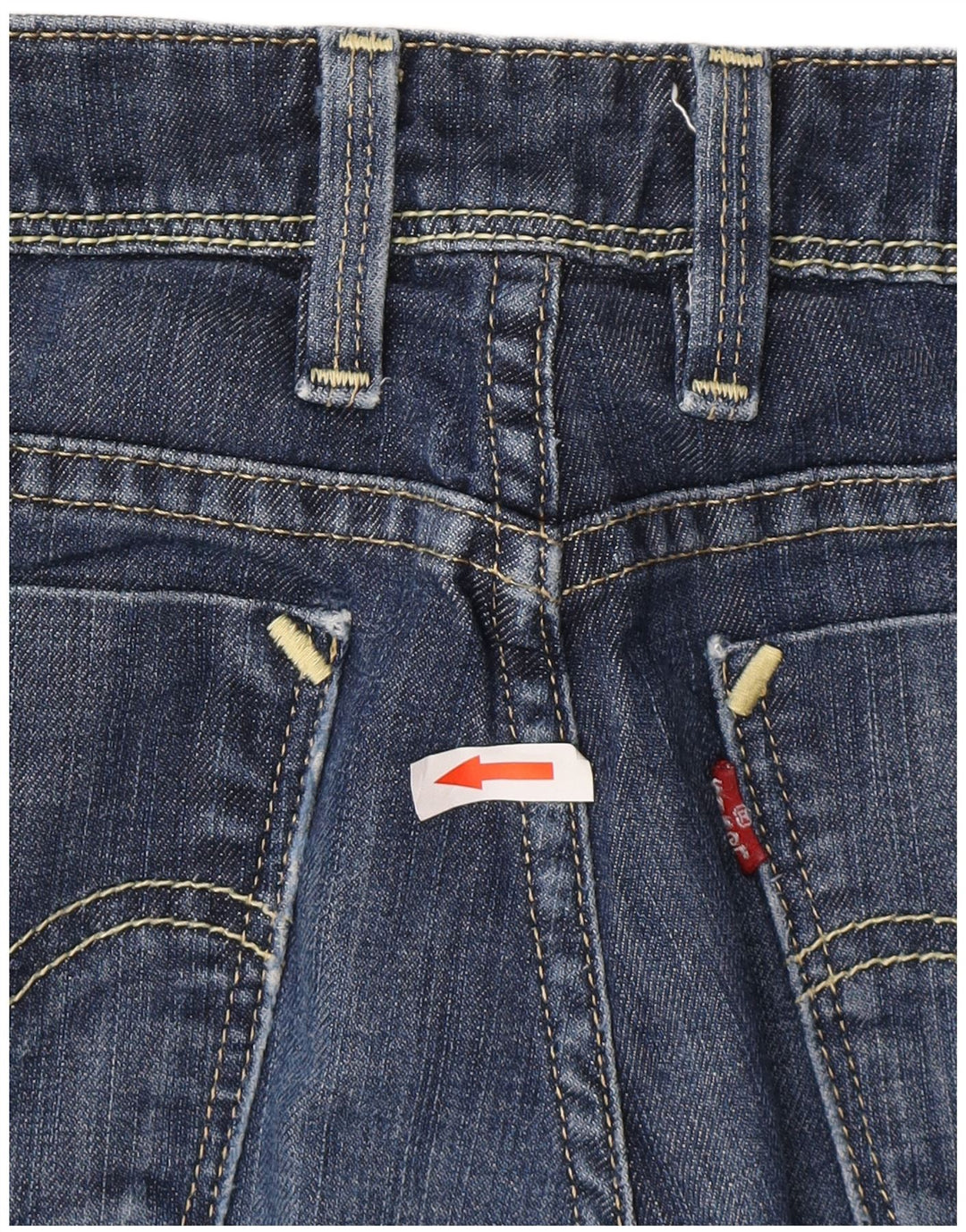Levi's Dame 627 Straight Jeans W29 L28 Marineblå Bomuld