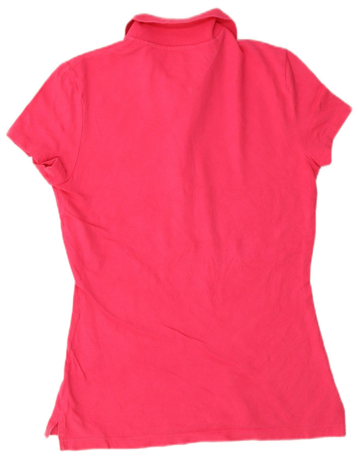 Tommy Hilfiger Dame Polo Shirt UK 10 Small Pink