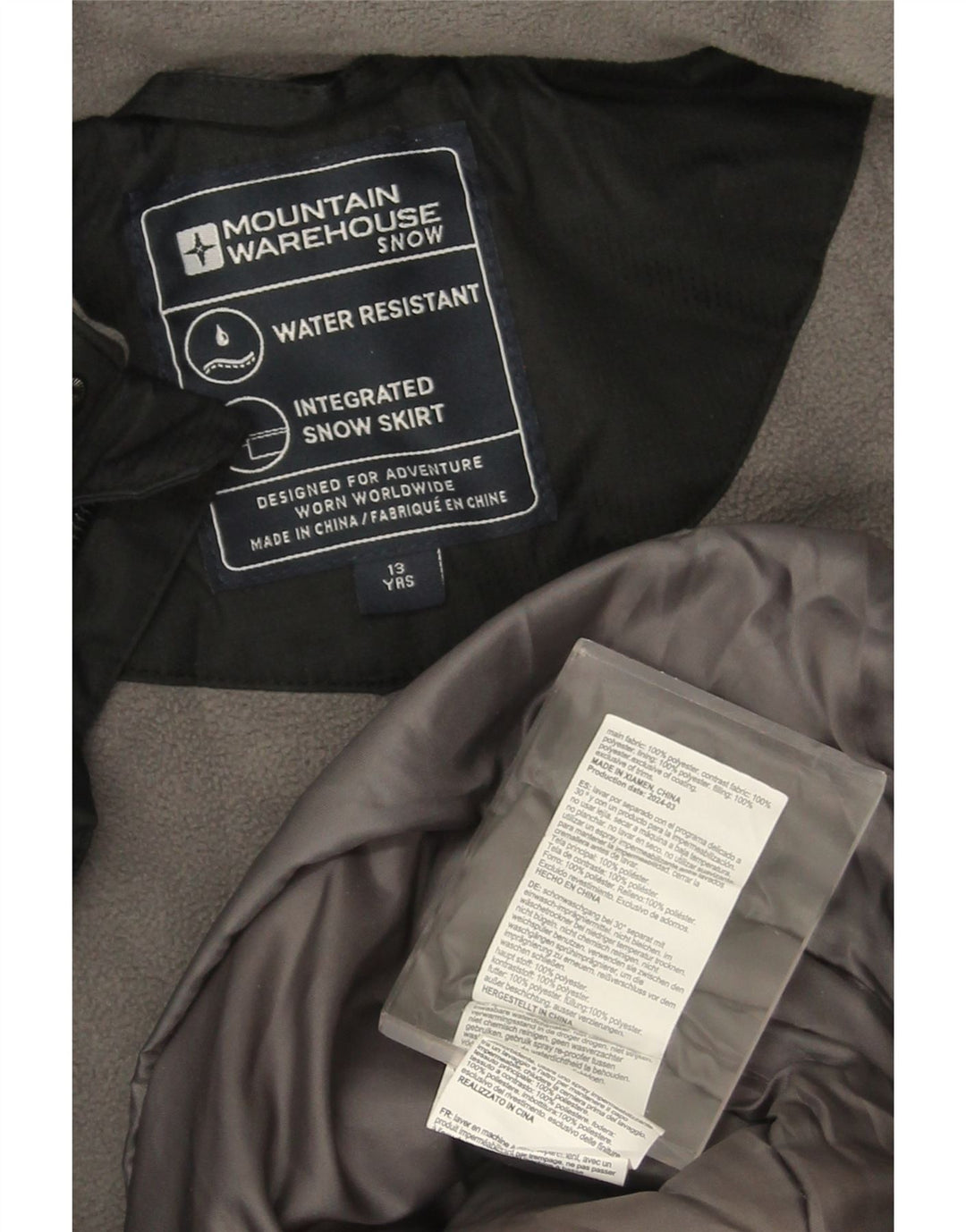 Mountain Warehouse Boys Windbreaker Jacket 12-13 år Sort Colourblock