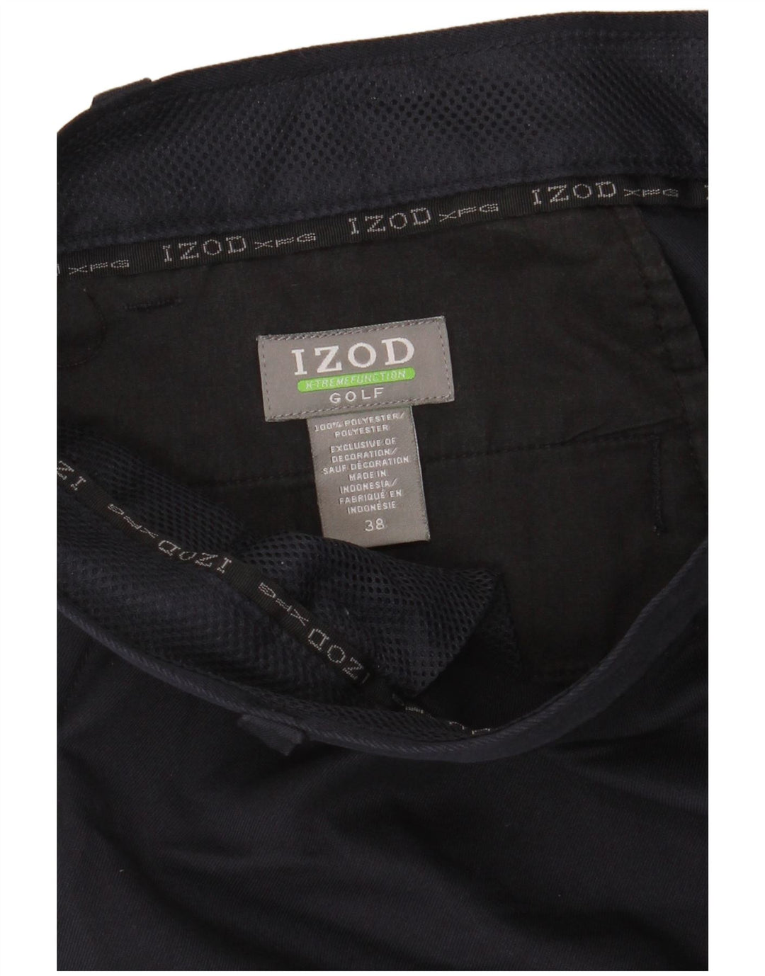 IZOD Herre Cargo Shorts W38 XL Navy Blue Polyester