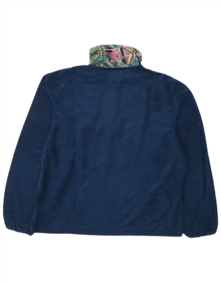 Aesse Herre Loose Fit Pullover Træningsdragt Top Lille Marineblå Geometrisk