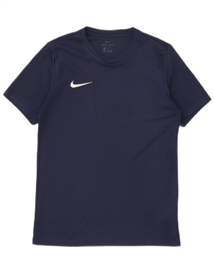 NIKE herre Dri Fit T-shirt top mellem marineblå polyester