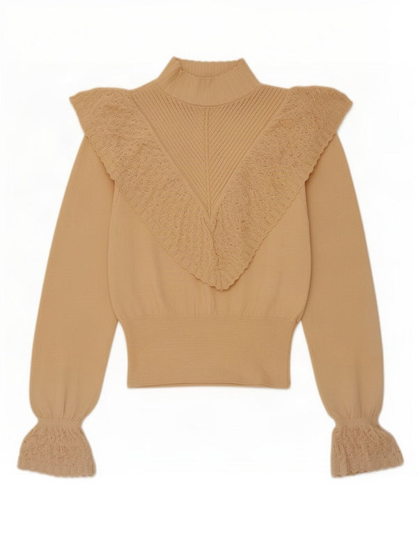 Zara Dametop Langærmet UK 10 Small Beige