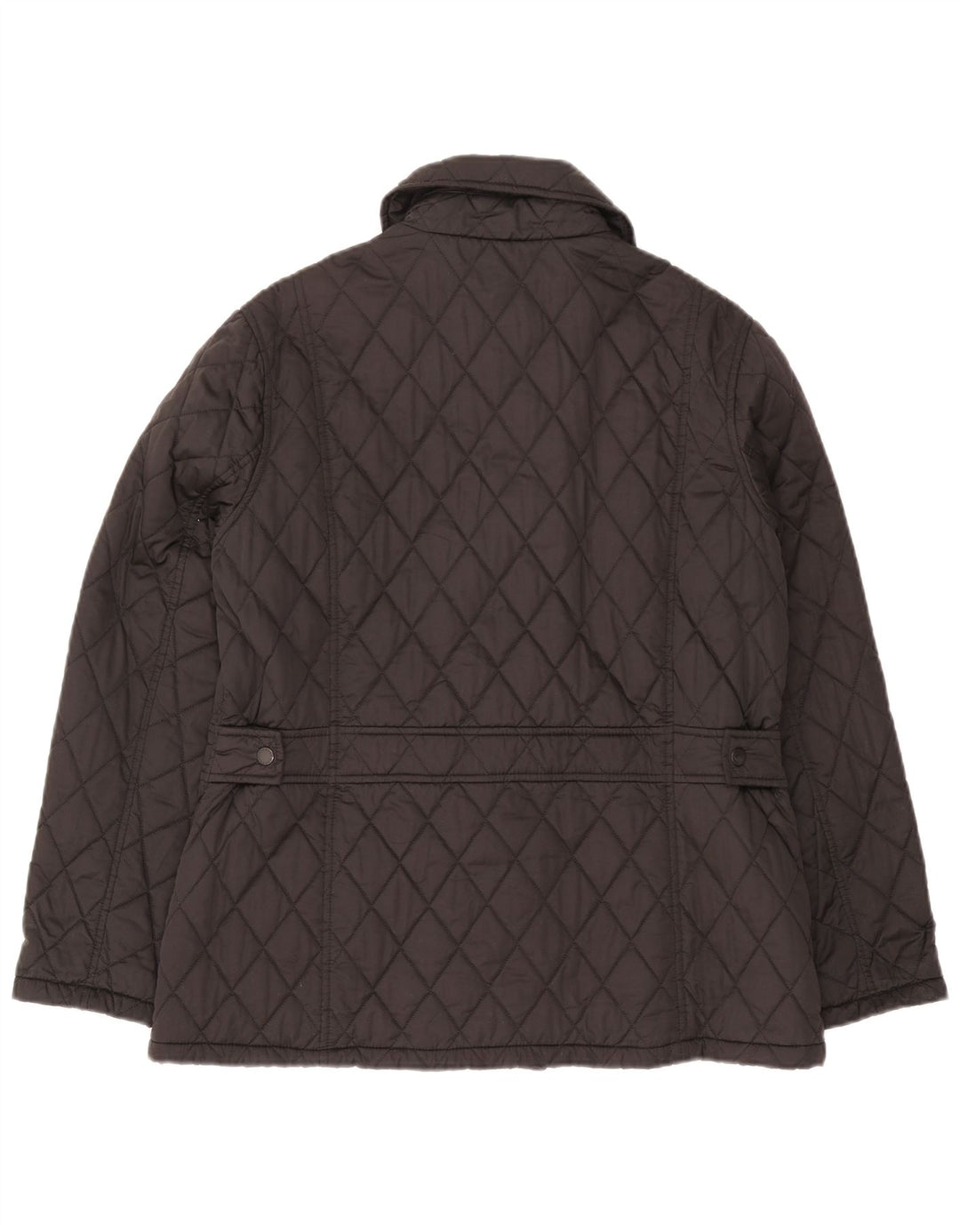 Barbour Dame Dobbeltradet Quiltet Jakke UK 16 Stor Grå Polyester