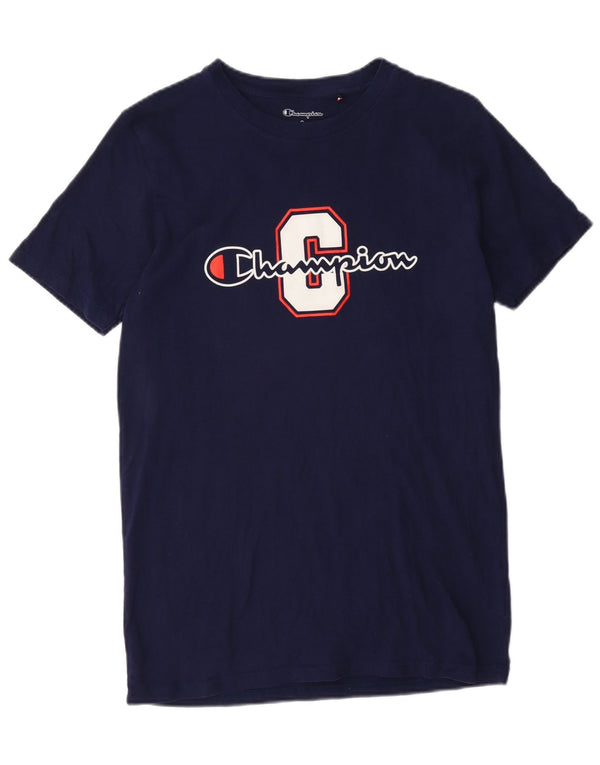 Champion Herre grafisk T-shirt top lille marineblå bomuld