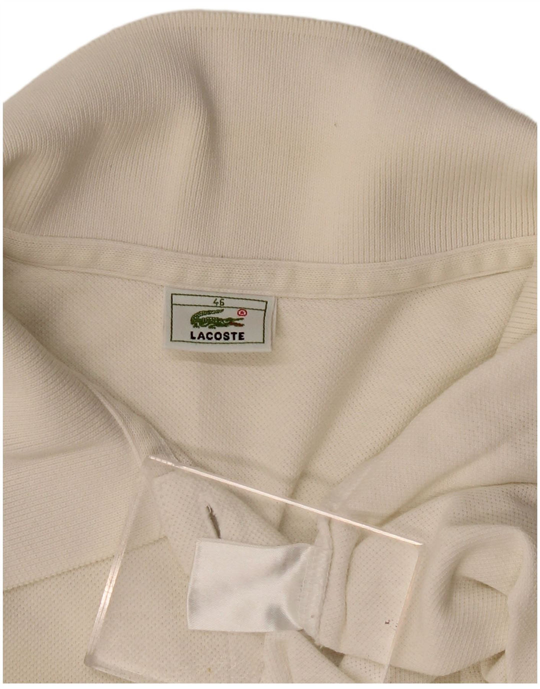 Lacoste ærmeløs poloshirt til kvinder størrelse 46 XL Hvid