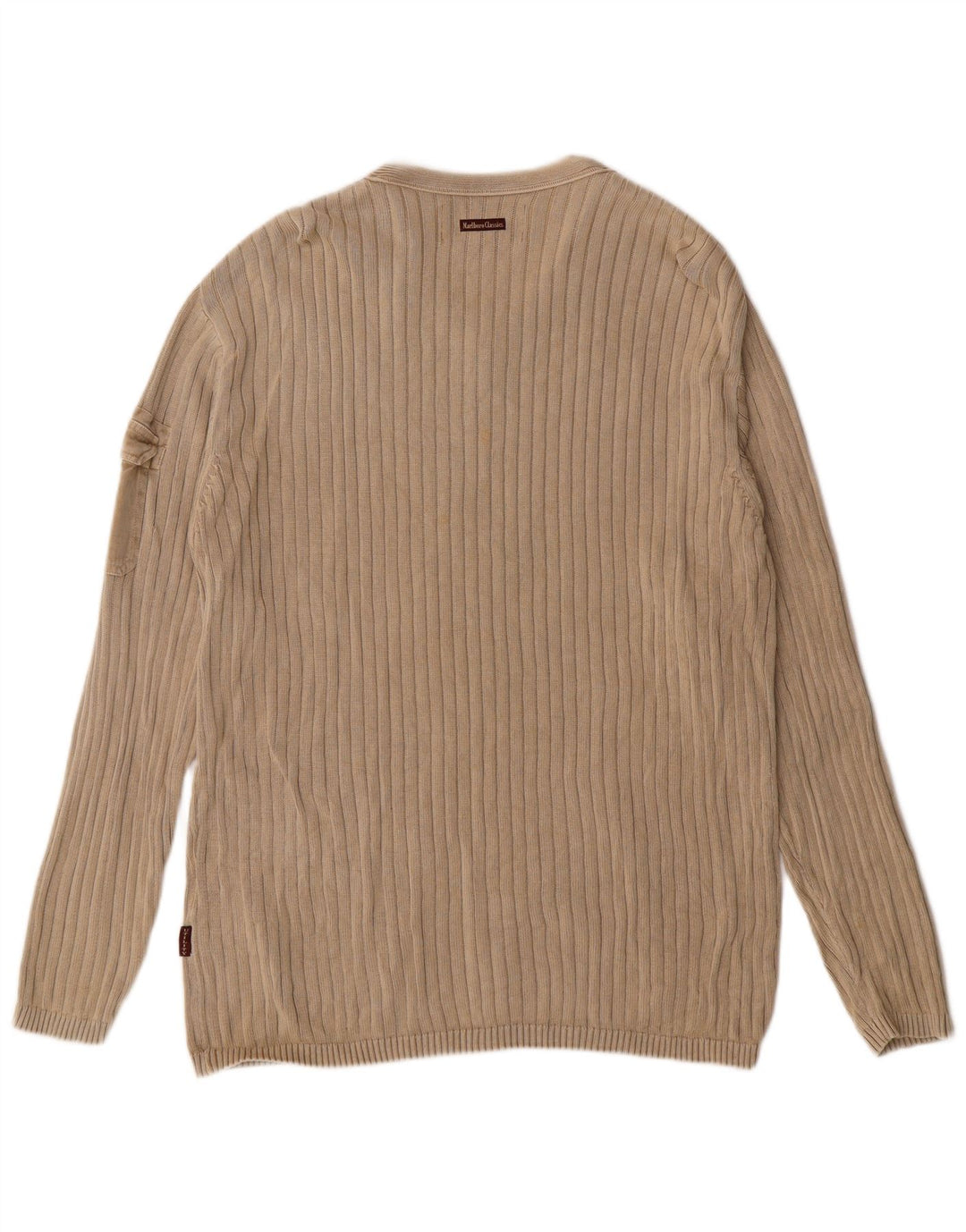 Marlboro Classics Herre V-hals sweater Stor Beige Bomuld Classic