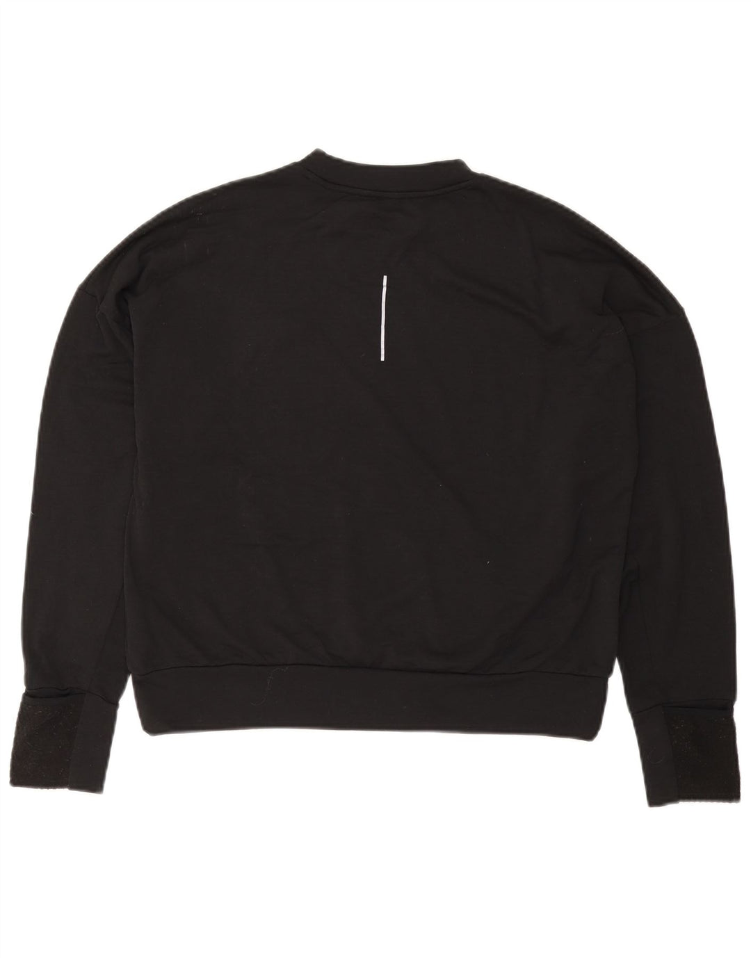 NIKE Running Oversized Top Langærmet UK 10 Lille sort polyester