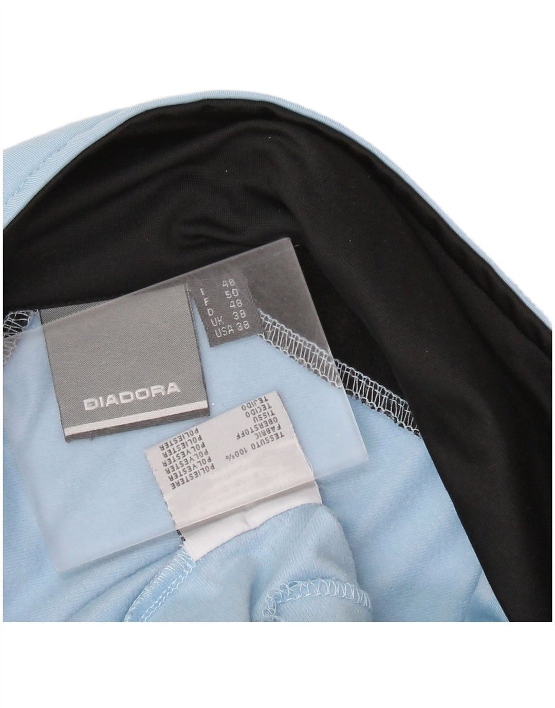 DIADORA Træningsdragt til mænd Topjakke UK 38 Medium Blue Colourblock Polyester