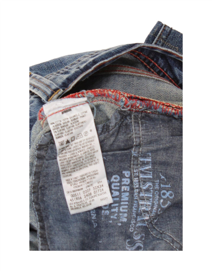 LEVI'S Mens 511 Slim Fit Denim Shorts W32 Medium Blue Cotton Vintage Levi's and Second-Hand Levi's from Messina Hembry 