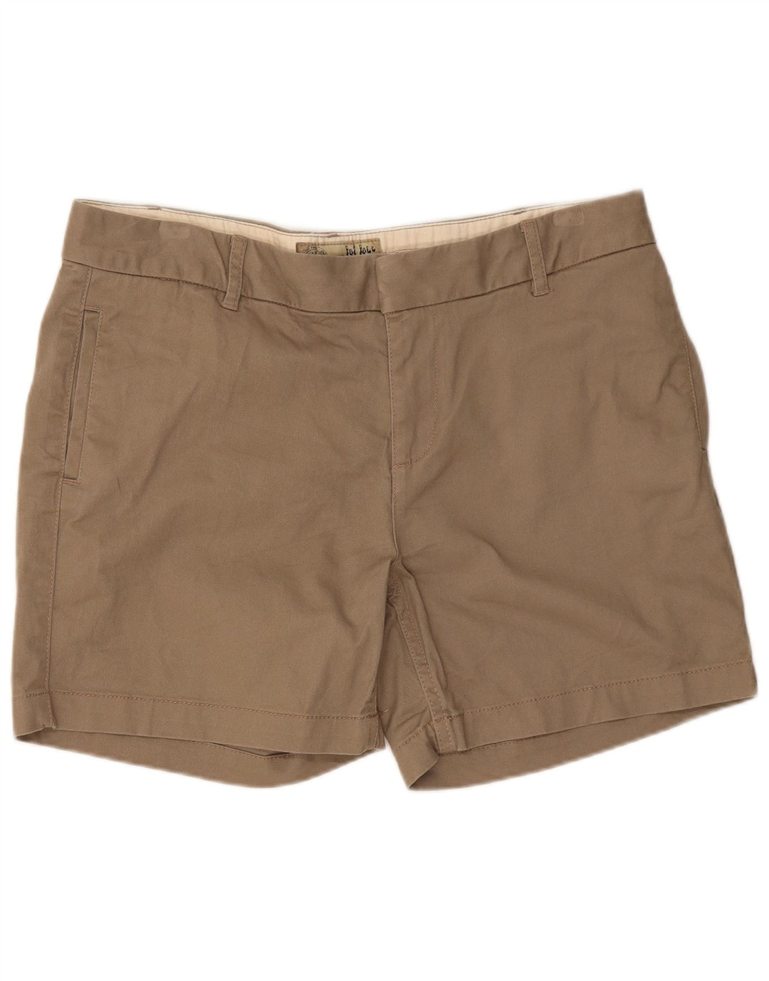 Fat Face Dame Chino Shorts UK 12 Medium W32 Khaki Cotton