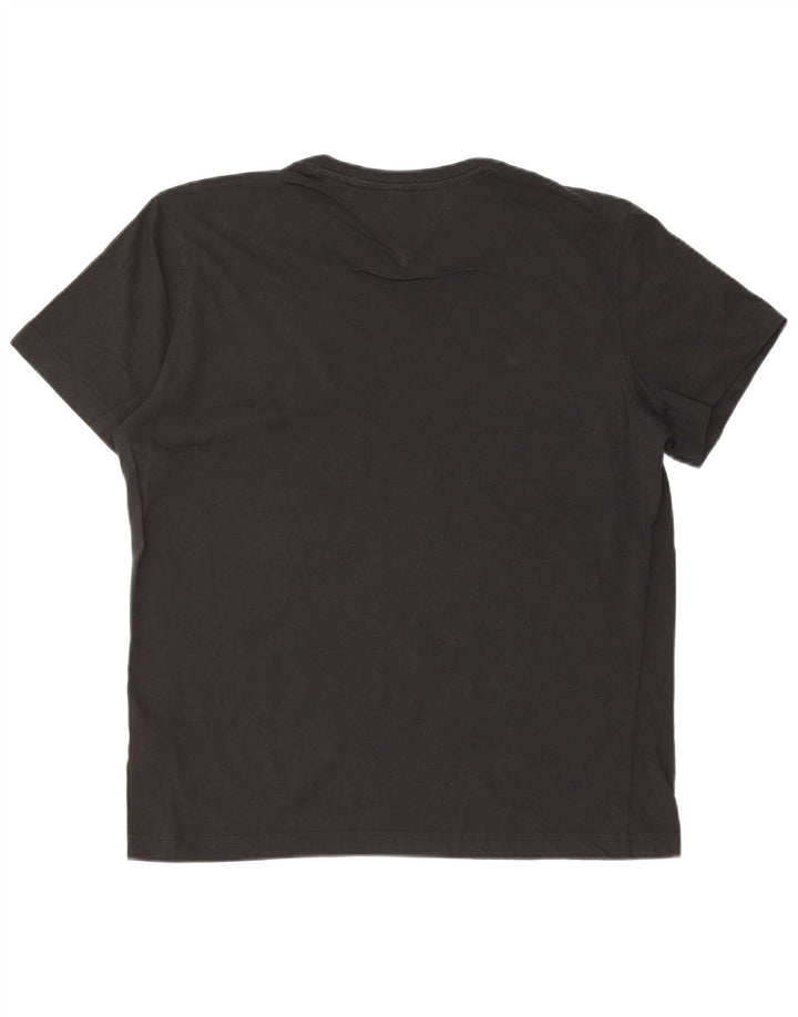 Tommy Hilfiger Herre T-Shirt Top Medium Sort Bomuld