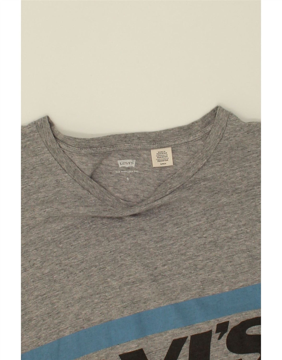 LEVI'S Mens Graphic T-Shirt Top Small Grey Vintage Levi's and Second-Hand Levi's from Messina Hembry 