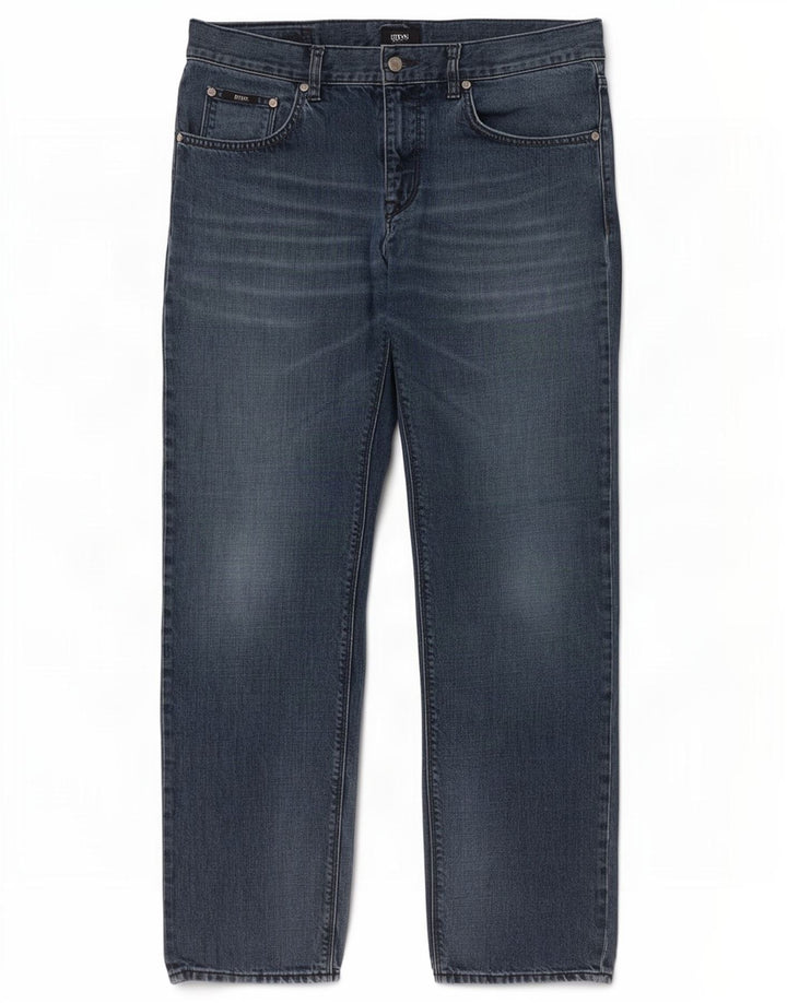 Hugo Boss Straight Jeans til mænd W36 L31 Marineblå