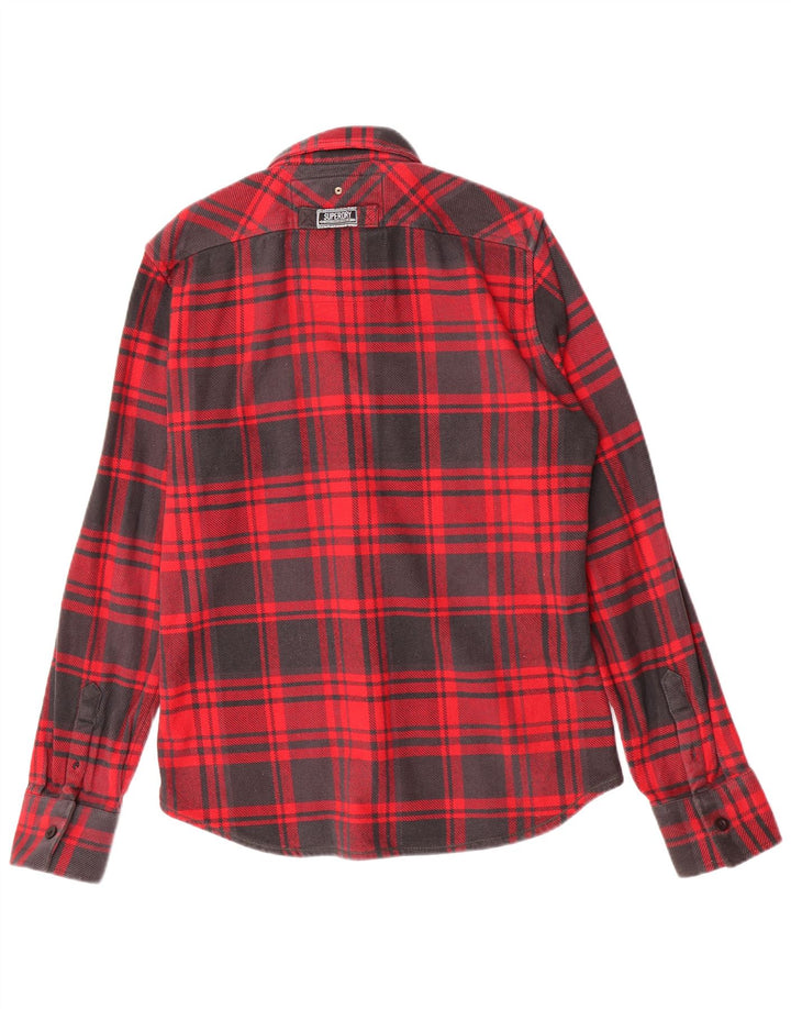 Superdry Lumberjack flannelskjorte til mænd XL rød ternet bomuld