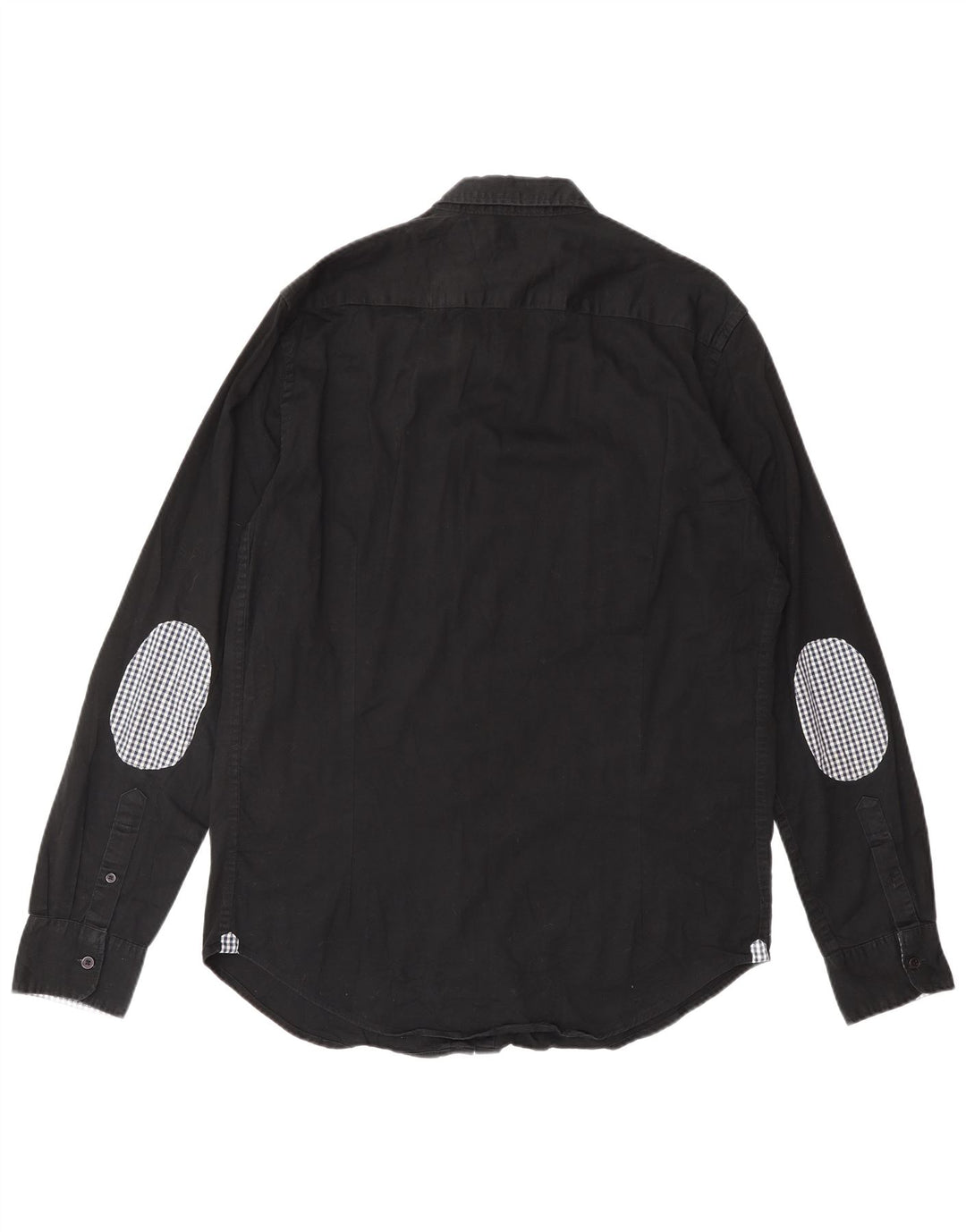 MASSIMO DUTTI Herreskjorte EU 40 Medium Sort Colourblock Bomuld